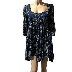 DENIM & SUPPLY RALPH LAUREN Women’s Babydoll Dress Navy 3/4 sleeve Size S NWT
